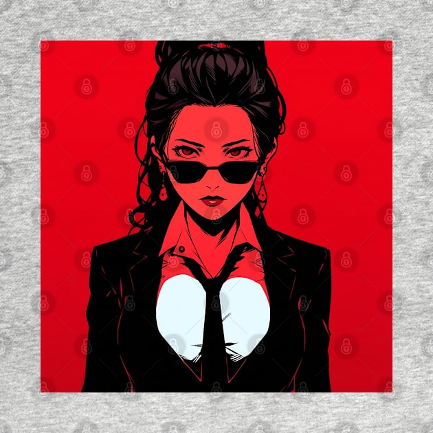 Beautiful lady hitman anime by WabiSabi Wonders